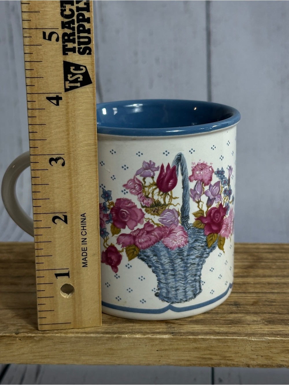 Vintage Marvelous Mugs Potpourri Press Floral Basket Coffee Mug 1988 Shabby chic - Picture 7 of 8